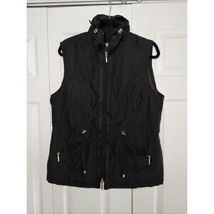 Erfo Quilted Vest Womens Size 12 Black Gorpcore Outdoor Quiet Luxury Travel EU42
